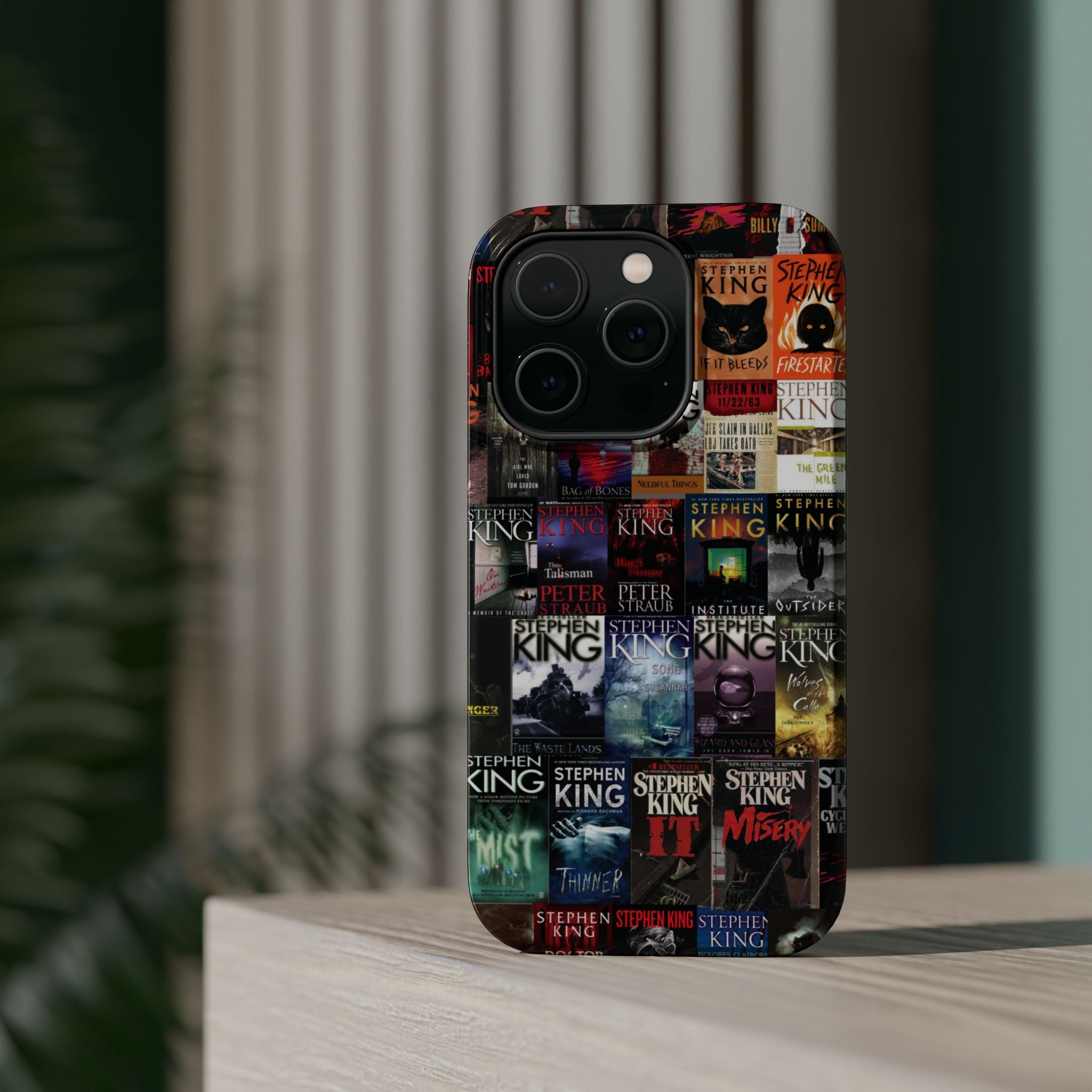 Stephen King Impact-Resistant Phone Case, Book Cover Phone Cases for Apple IPhone 11, 12, 13, 14, 15 16 Cell Phones. Mini, Pro, Pro Max.