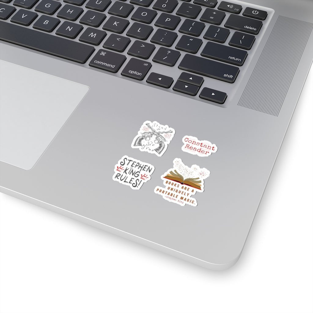 Set of 4 Stephen King Fan Stickers, Constant Reader Laptop Decals - ConstantReaders